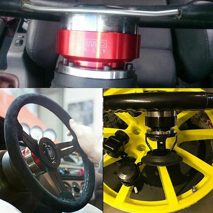 Steering Wheel Hub Adapater,Universal 6 Hole Steering Wheel Quick Release Hub Adapter Snap Off Boss