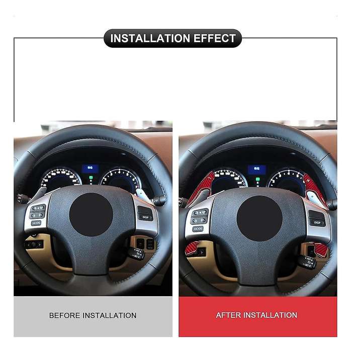 Steering Wheel Shift Paddles Shift Lever Paddles for IS 06-12 Red