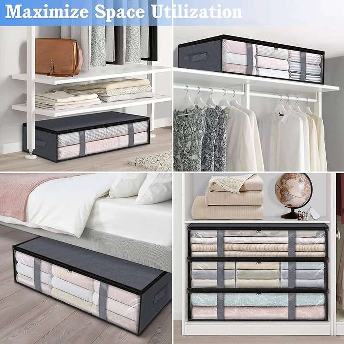 Storage Bins Clothes Storage,foldable Blanket Storage Bags, Under Bed Storage Containers for Organ