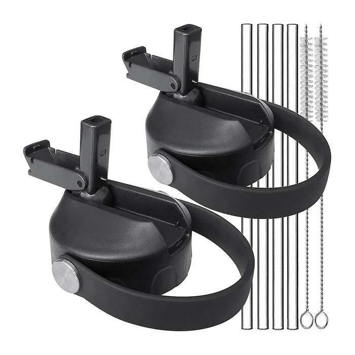Straw Lids for Wide Mouth 32 40 Oz,Flexible Handle Replacement Lid Straws