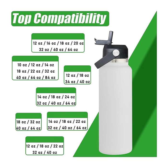 Straw Lids for Wide Mouth 32 40 Oz,Flexible Handle Replacement Lid Straws