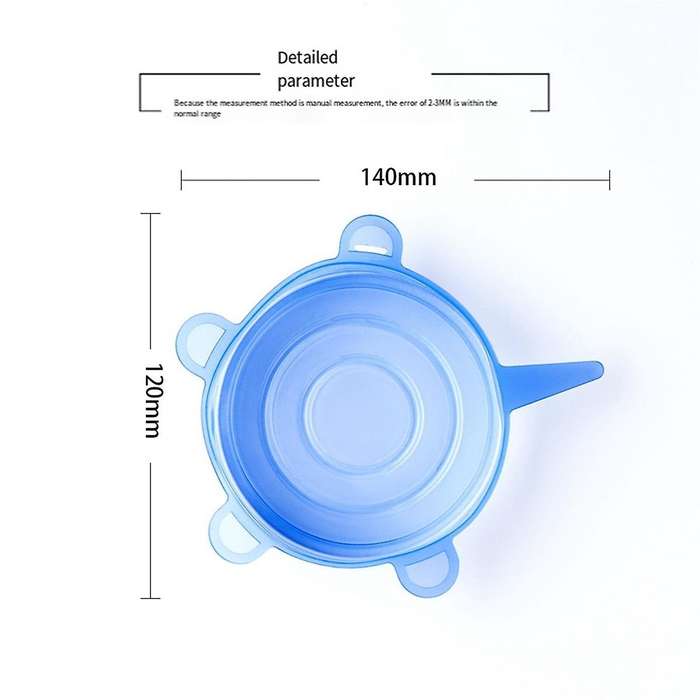 Stretchable Silicone Lids 6-Pack for Food Storage - Seal in Flavors, Keep Food and Reduce Waste