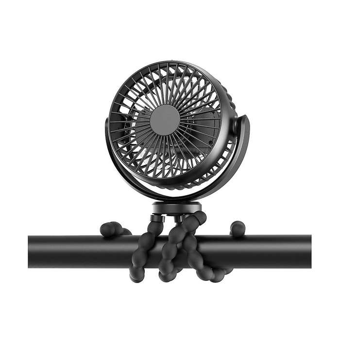 Stroller Fan, 5200mah Battery Portable Fan with 360 Pivoting, Personal Fan with Flexible Tripod Fo
