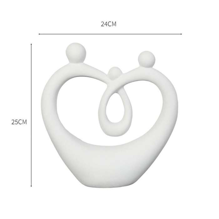 Stylish Sculpture Family Happiness - Timeless Family Sculpture Home Decor - Abstract Decorative Stat