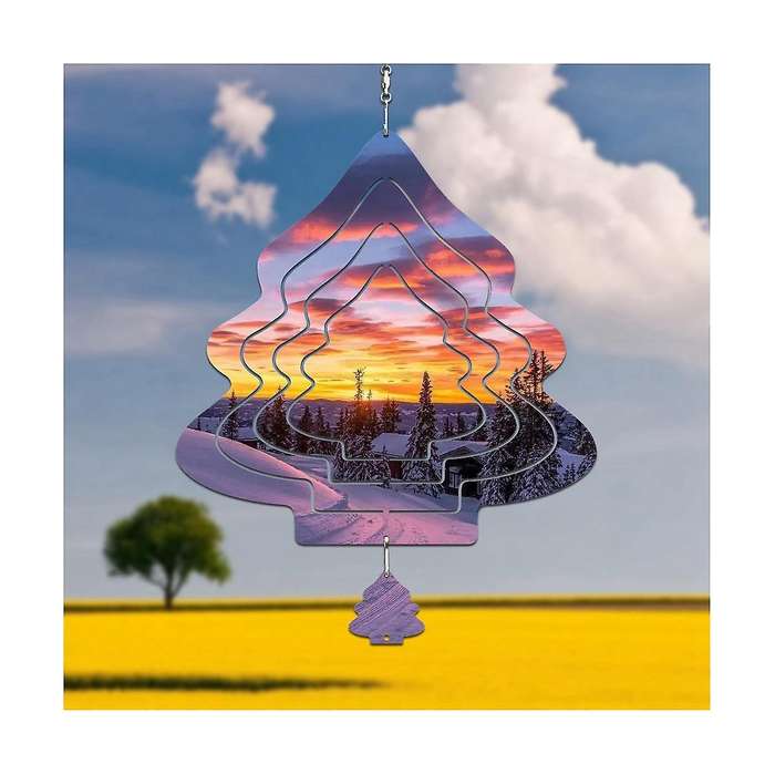 Sublimation Wind Spinner Blanks 10 Inch Shaped,4 Pcs 3d Double Sided Metal Wind Spinners for Yard G