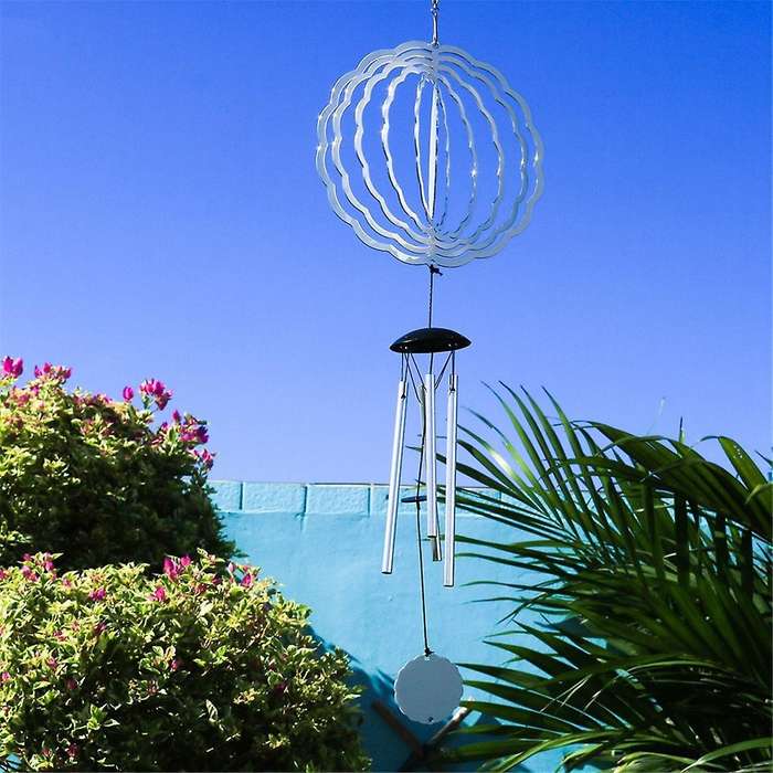 Sublimation Wind Spinner Blanks Outdoor Decor, Windchimes with 4 Thickened Aluminum Tubes for Mom Gr