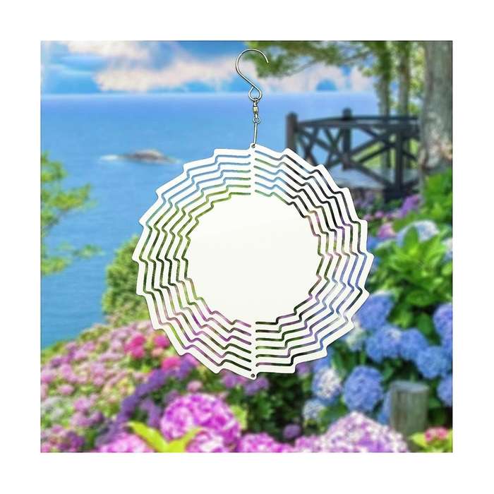 Sublimation Wind Spinner Blank,4pack 10inch Wind Spinner Hanging 3d Aluminum Double Sided Sublimati