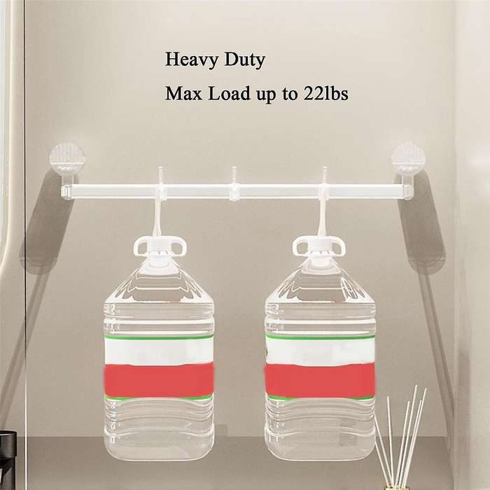 Suction Cup Towel Bar , Removable Vacuum Suction Towel Holder Self Adhesive Towel Rack for Bathroom