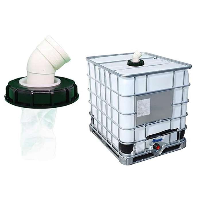 Suitable for IBC Ton Barrel Accessories Extension Tube 45 Degree Rainwater Tank Plastic Cover, Filt