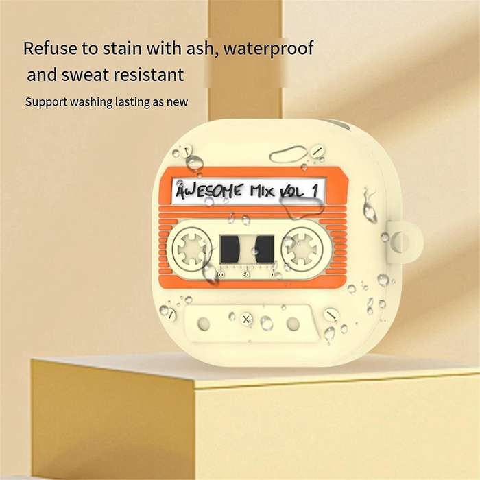 Suitable Galaxy Buds FE/Live/Pro/2 Bluetooth Headphone Protective Cover Cartoon Retro Tape