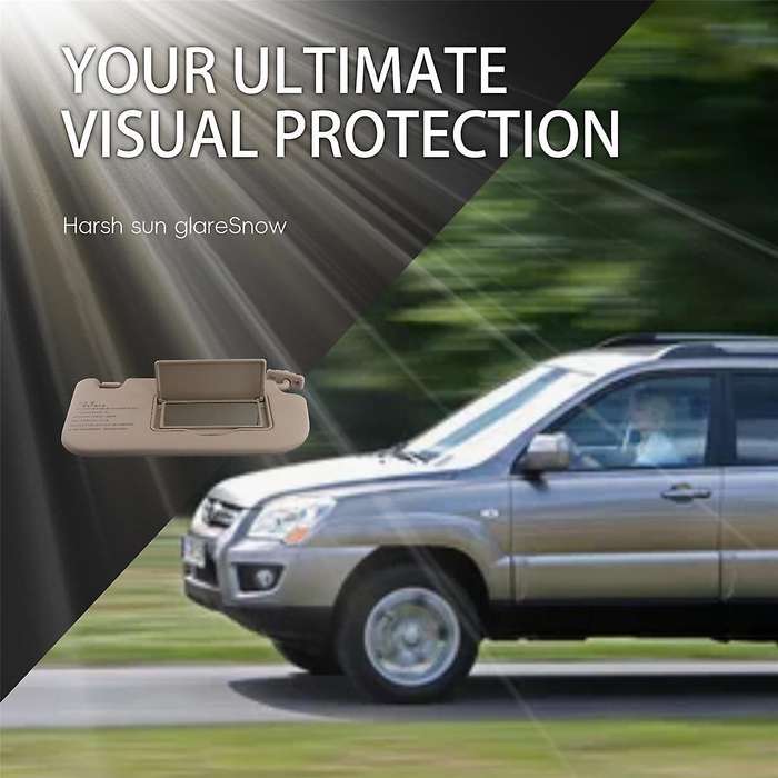 Sun Visor with Makeup Mirror 852021F010EZ 852011F010EZ for 2005-2010 Sunshade