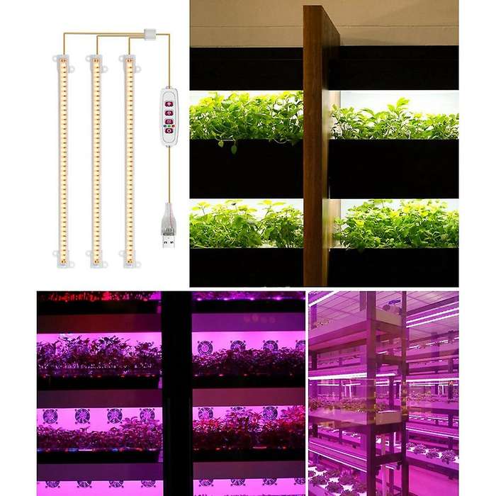 Sunlight Plant Grow Light Full Spectrum LED Grow Light Strips 5V Dimmable Plant Growing Lamp with Ti