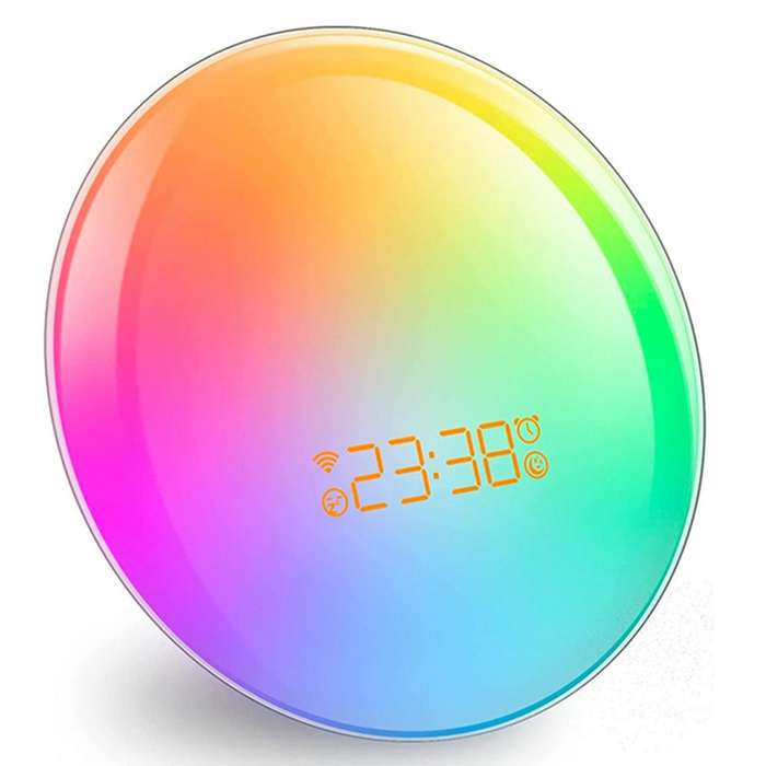 Sunrise Alarm Clock for Bedrooms, Colorful Lights Clock for Bedroom Adult&Baby Sleep Sound Machine