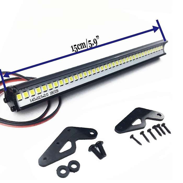 Super 36 Led 150mm Light Bar Roof Lamp Lights for 1/10 Rc Crawler Car Axial Scx10 90046 Wrangler Bo