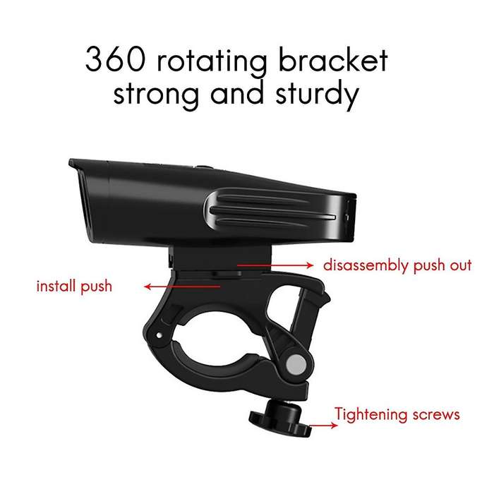 Super Bright Bicycle Headlight Rechargeable 4000MAh Bike Light Waterproof Bike Front Light