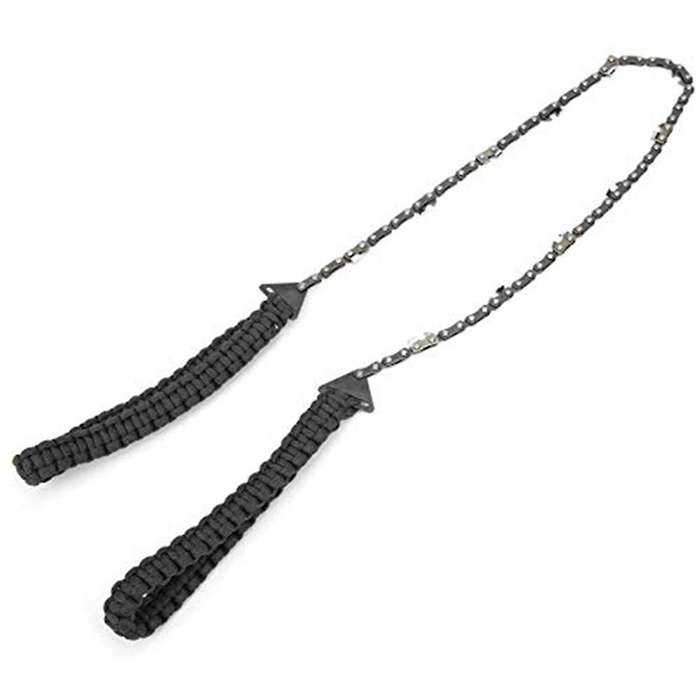 Survival Chain Saw, Garden Tool Comfortable Stainless Steel Chain Saw Emergency Tool for Camping for