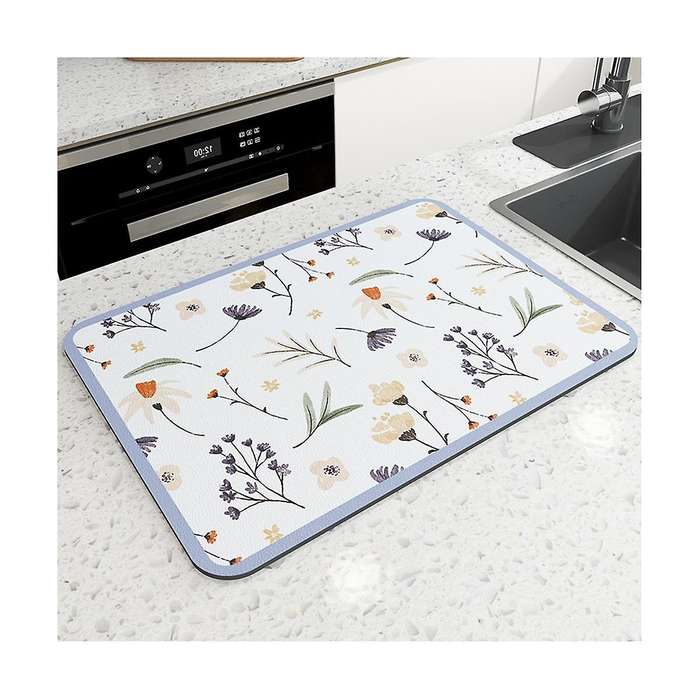 Table Mat Kitchen Countertop Drain Pad Household Dish Drying Pad Absorbent Coaster Disposable Insul