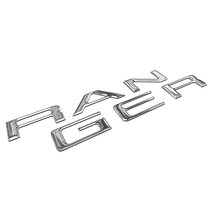 Tailgate Insert Letters for 2019 2020, 3D Raised & Decals Letters, Tailgate Emblems (Silver)