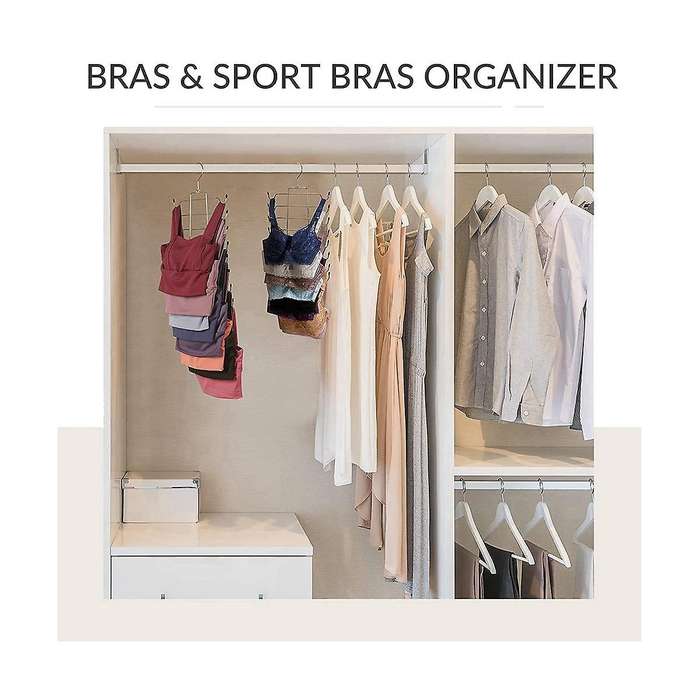 Tank Tops Hangers,bra Hanger 4 Pack Metal Space Saving Hanger Bra Tank Top Holder Closet Organizer
