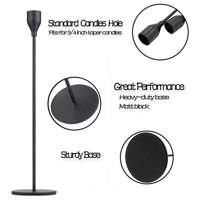 Taper Candle Holder Tall Candlestick Holders, Metal Candle Long Holder Set,pillar Decorative Candle
