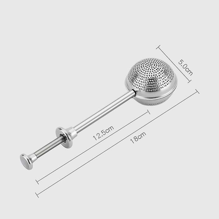 Tea Infuser Ball Shaped Stainless Steel Tea Ball Ball-Shape Push Style Tea Infuser Strainer,Pack of