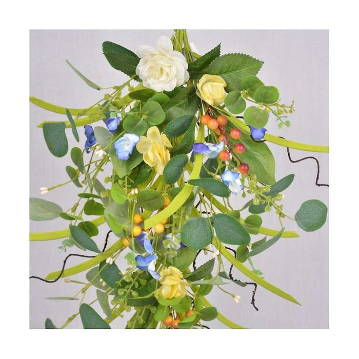 Teardrop Hanging Wall Decor Artificial Teardrop Spring Summer Front Door Teardrop Artificial Flower