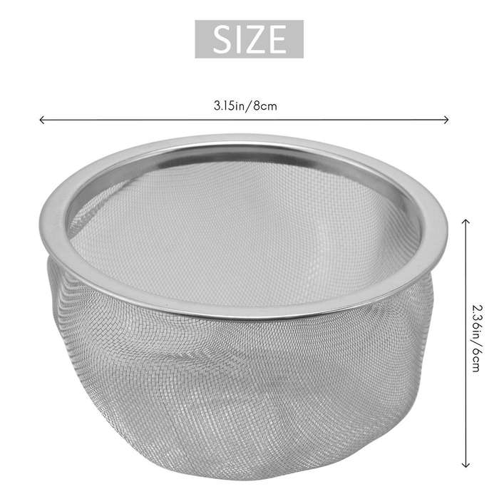 Teapot Diameter 80mm Metal Mesh Tea Leaf Spices Strainer Basket