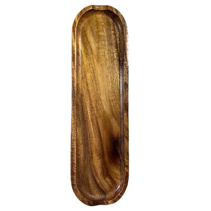 Teak Rectangular Wooden Plate Small Leaf Fruit Plate Plate Wooden Tray Sushi Plate Spoon Shelf