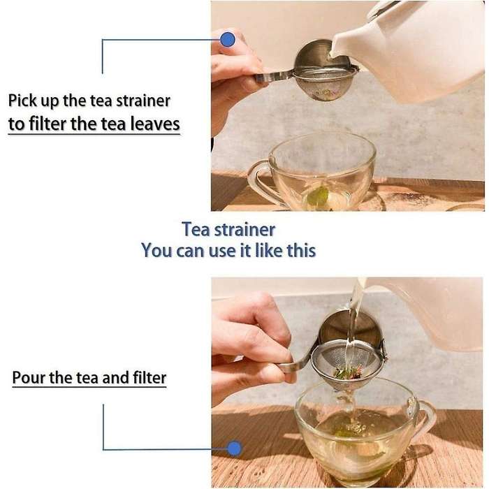 Tea Strainer with Fine Mesh Loose Tea Holder with Strainer Tea Accessories Infuser or Tea Steeper f
