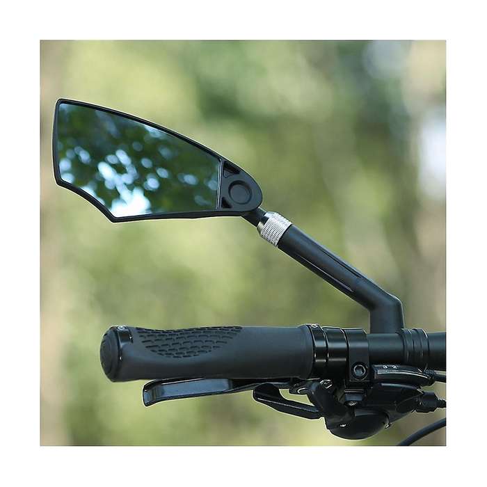 Telescopic Blue Glass Rear View Mirror Dual 360 Lens Frame Rotation Base Scale Adjust Pitch Angle