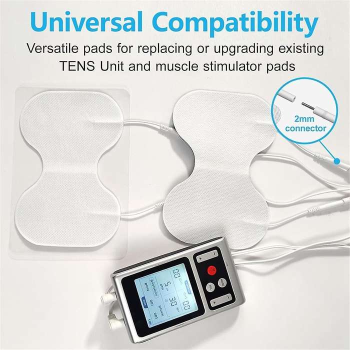 TENS Unit Replacement Pads - 4.5x6In Butterfly Shaped Electrode Pads Universal Compatibility, Pack o