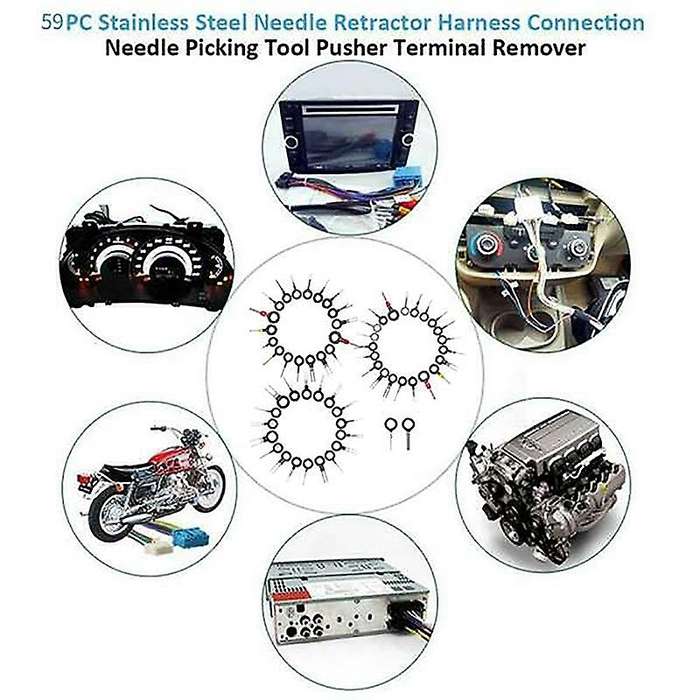 Terminal Removal Tool Kit for Car, Wire Connector Terminal Removal Tool(59 Pieces)