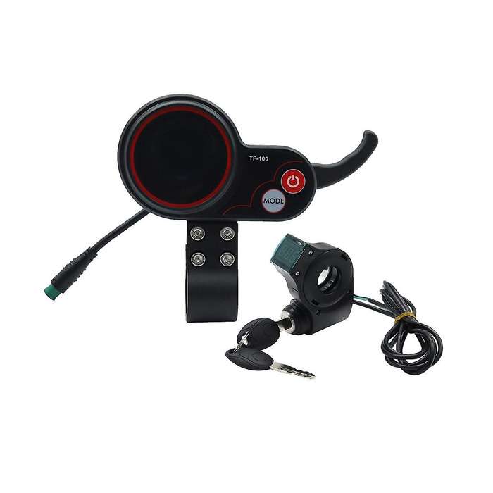 Tf-100 Display Dashboard 5pin+ignition Lock Key Long Cable Scooter Speedometer for Electric Scooter