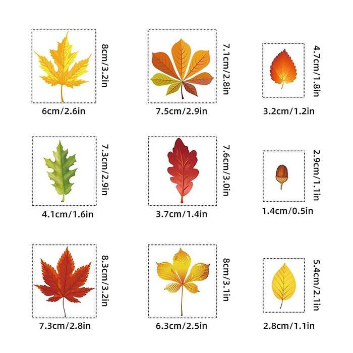 Thanksgiving Window Sticker Double-Sided Autumn Window Clings Decals for Fall Harvest DIY Festival H
