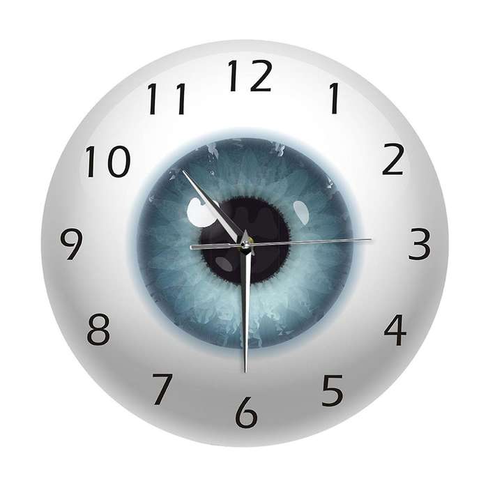 the Eye Eyeball with Beauty Contact Pupil Core Sight View Ophthalmology Mute Wall Clock Optical Stor