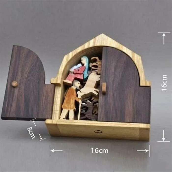 The Story Unique Nativity Set for Indoor, Nativity Scene Set & Figures, Story Decorations for Tablet