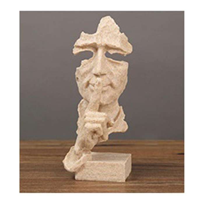 Thinkers Statue Not Speaking Abstract Mask Arts Statue A Unique Addition Creatives Home Decor for Ar