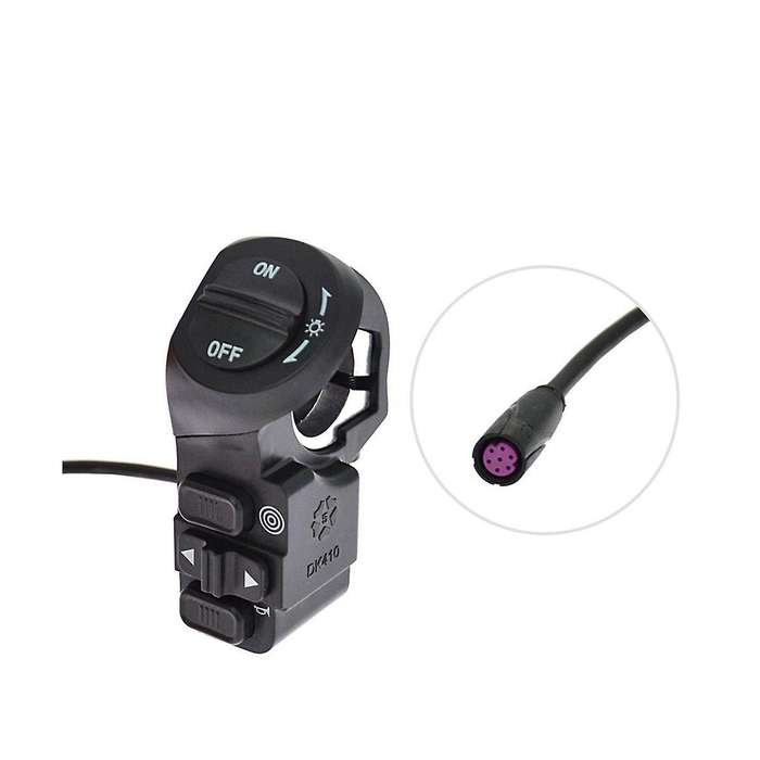 Three-In-One Switch Electric Bicycle Scooter Headlight Turn Signal Horn Control Button Self-Locking