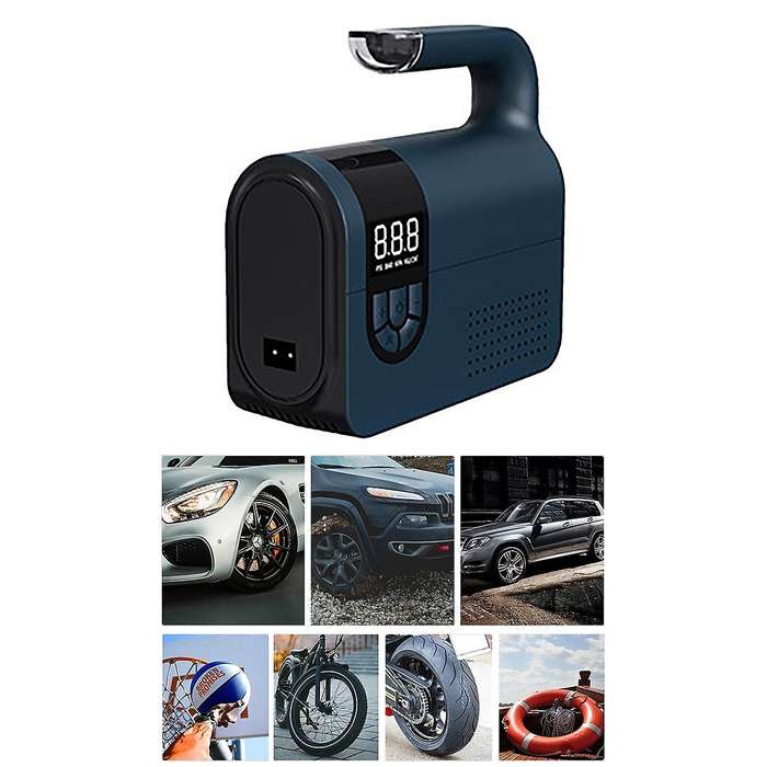 Tire Inflator for Car 12V DC Portable Air Compressor for Car Tires with Led Light Digital Air Pump f