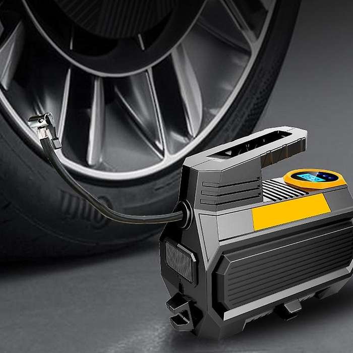 Tire Inflator Portable Tire Pump for DC12V with Digital Pressure Gauge (150 PSI) Emergency Flashligh