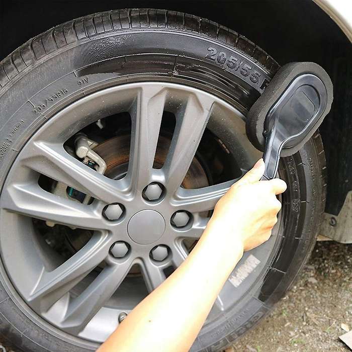Tire Shine Applicator, Tire Dressing Applicator Pad, Tire Sponge Applicator Curved Tire Detail Spong