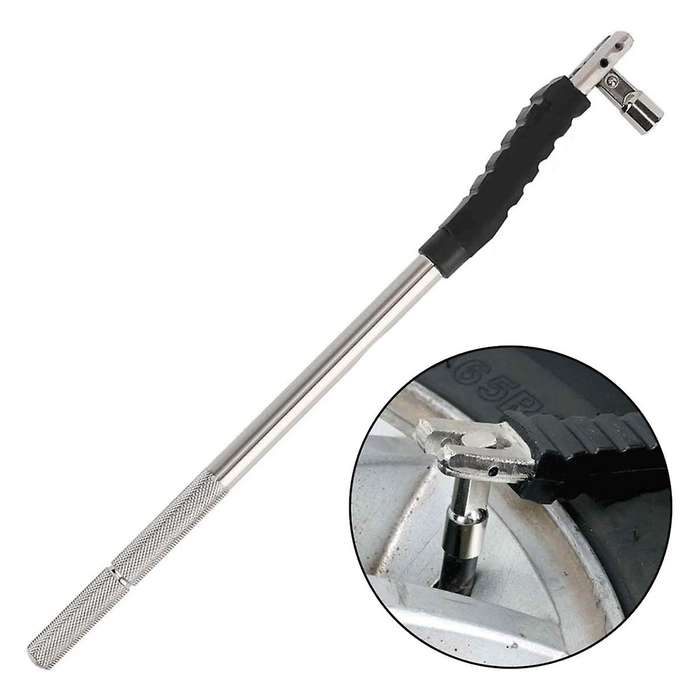 Tire Valve Stem Puller Tool with Valve Core Tool for Universal Car Valve Stem Extenders Straight