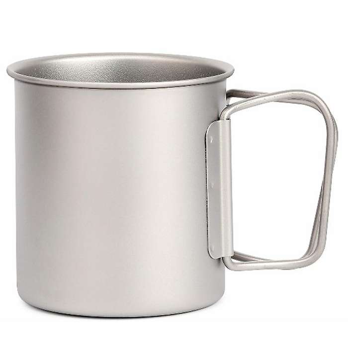 Titanium Folding Water Mugs Drinkware Outdoor Camping Cups No Lid Ultralight Portable Outdoor Travel