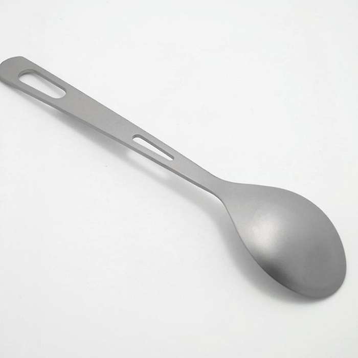 Titanium Large Spoon with Fork Tip Bottle Opener Long Handle Camping Travel Tablewares Picnic Conven