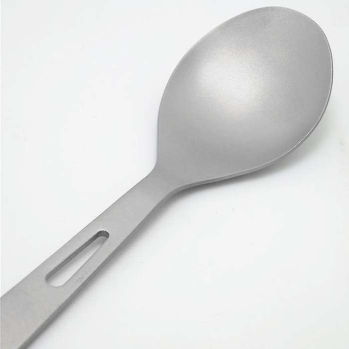 Titanium Large Spoon with Fork Tip Bottle Opener Long Handle Camping Travel Tablewares Picnic Conven
