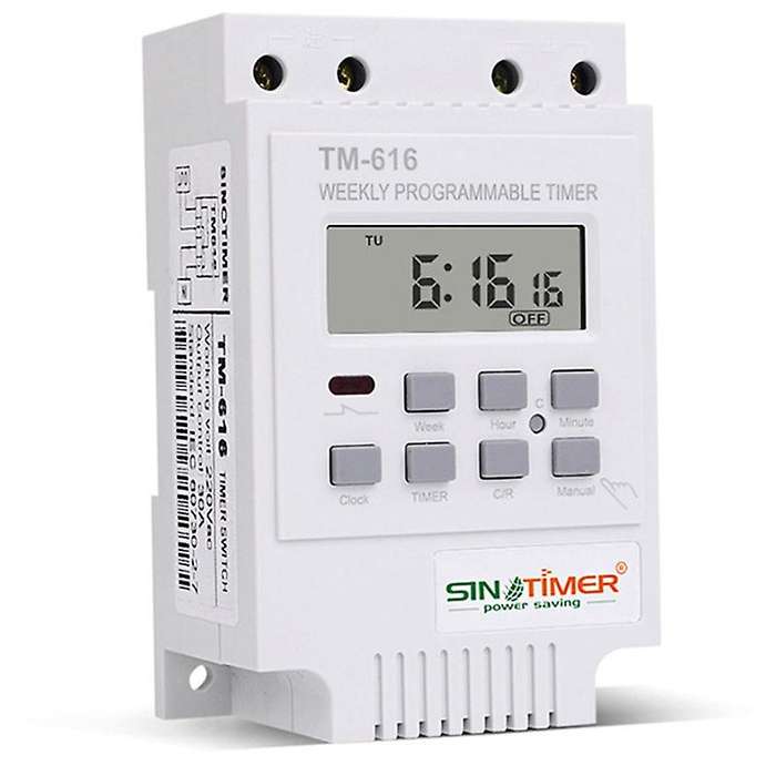 Tm616w-2 30a 220v Electronic Weekly Programmable Digital Time Switch Relay Timer Control Timer Din R