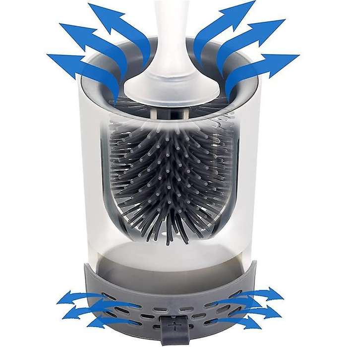 Toilet Brush,Refillable Handle Dispenses Gel Toilet Cleaner, Holder