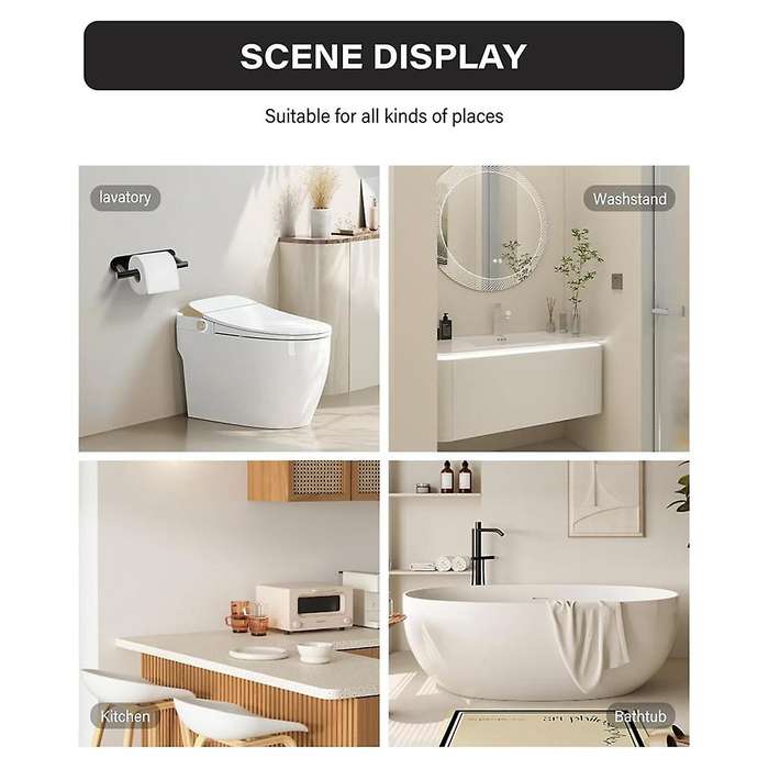Toilet Paper Holder,Adhesive Toilet Paper Holder Tissue Holder for Bathroom Wall Mounted or Self-Adh