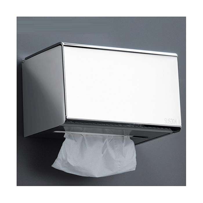 Toilet Paper Holder with Shelf - Flushable Wipes Dispenser & Storage Fits Any Bathroom