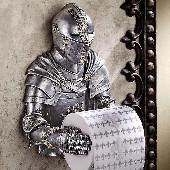 Toilet Paper Holders Roll Medieval Statue Knight to Remember Gothic Bathroom Decor Paper Towel Holde